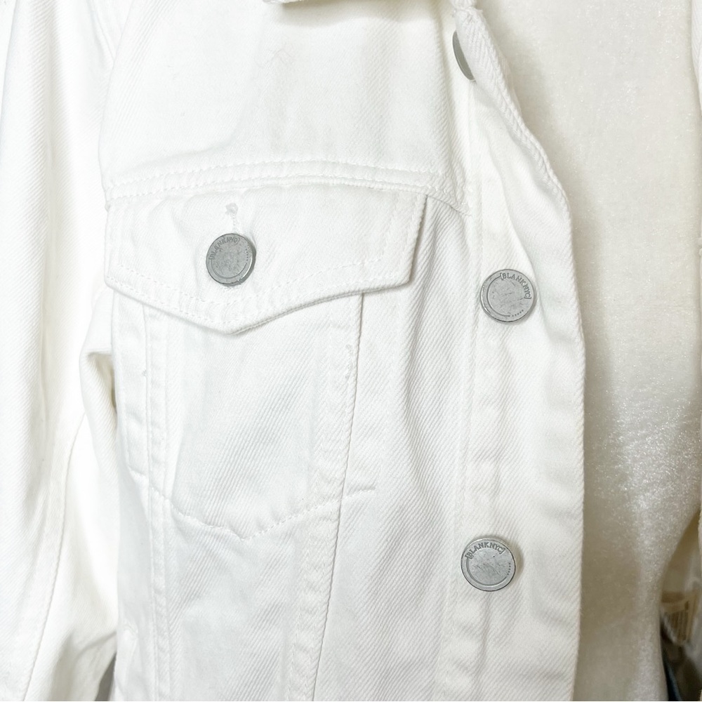 Blank NYC white denim trucker jacket size medium - Picture 4 of 9
